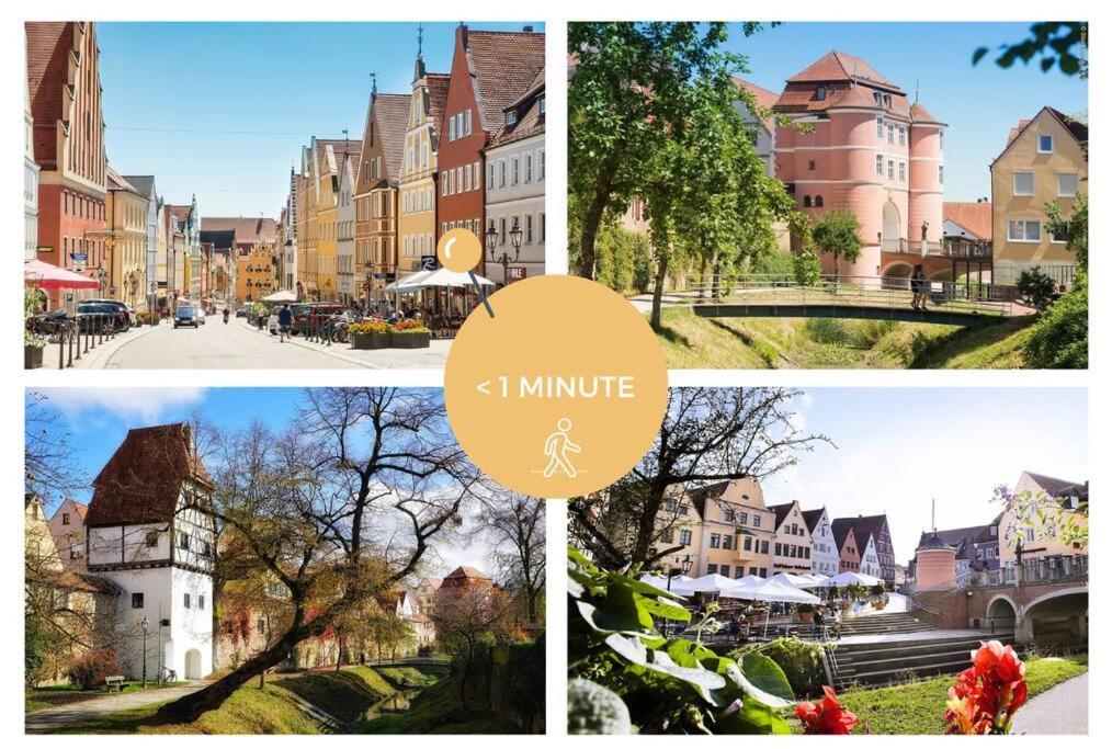 Stylisches Apartment Mit Terrasse In Der Altstadt Von Donauwoerth Exterior foto